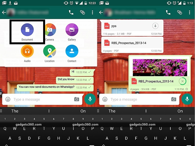 Whatsapp brings document sharing feature on Android phones