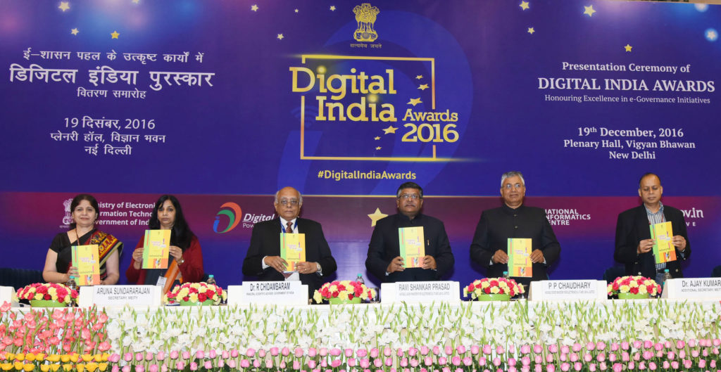 IT Minister Ravi Shankar Prasad presents Digital India Awards 2016