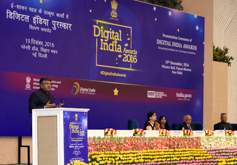 Govt to launch ‘Digital Village’ soon: Prasad at Digital India Awards 2016