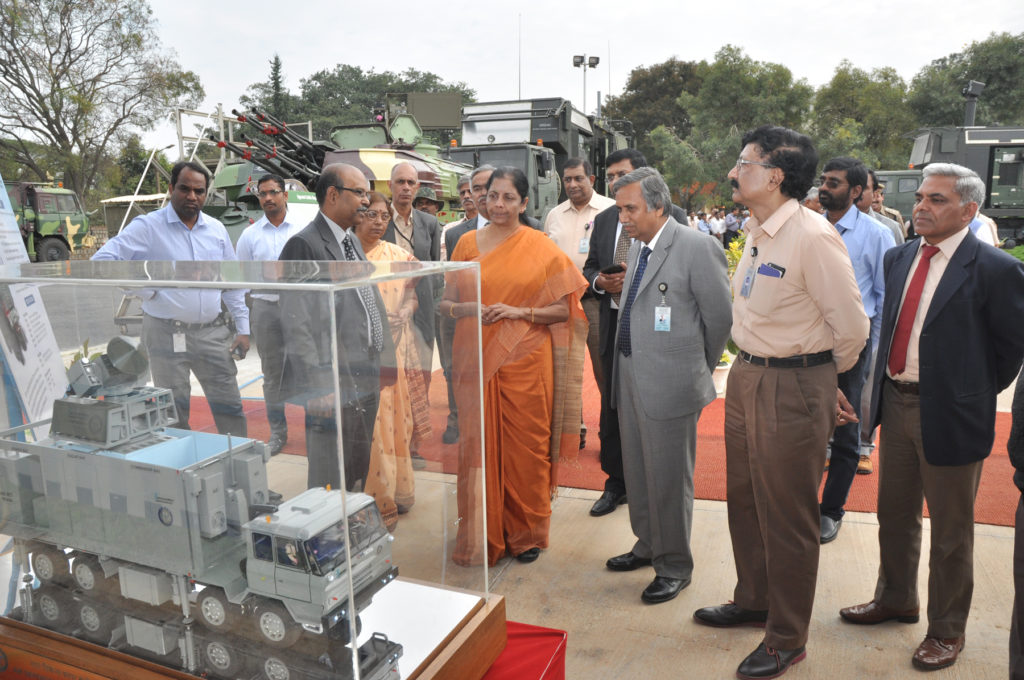 Defence Minister visits Bharat Electronics Limited headquarters