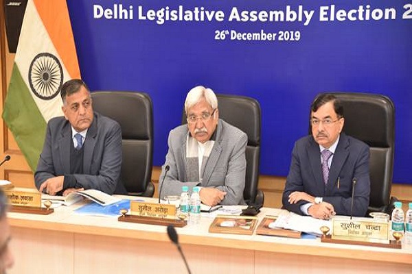 The Election Commission of India reviews preparedness of poll for Delhi Legislative Assembly Elections