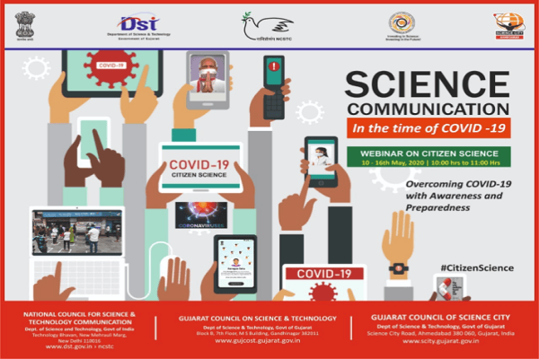 NCSTC with GUJCOST to organise science webinars for citizens on COVID awareness