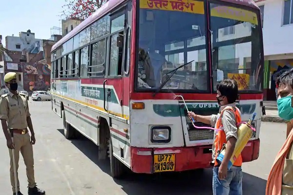 UPSRTC, complying with preventive measures, resume buses