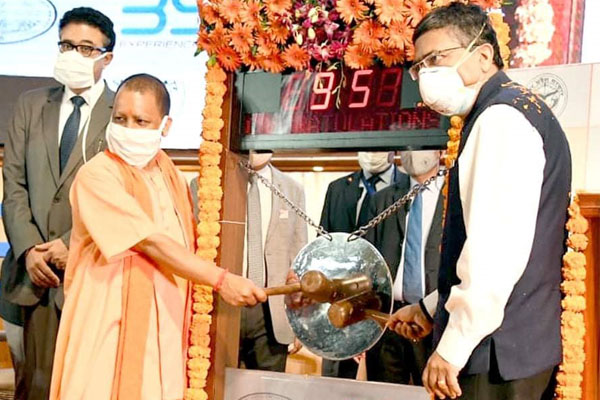 Yogi Adityanath launches Lucknow Municipal Corporation bond at BSE