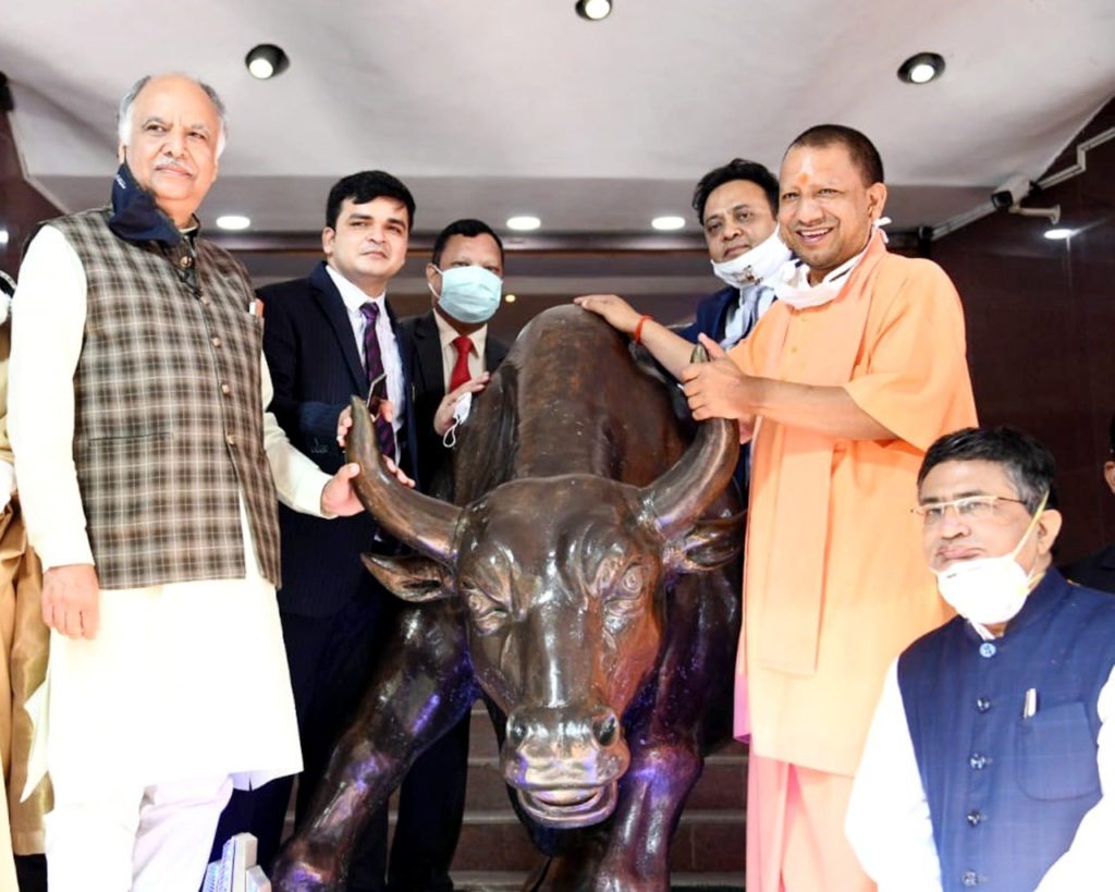 Yogi Adityanath launches Lucknow Municipal Corporation bond at BSE