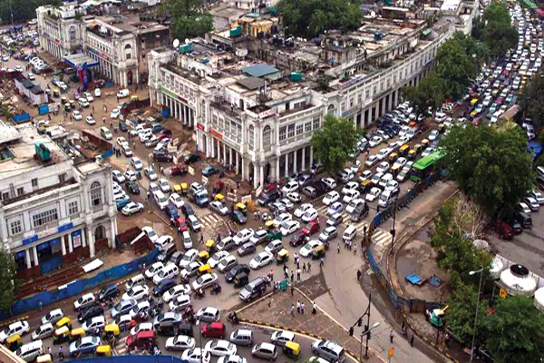 Traffic congestion in Delhi