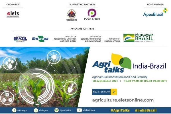 Apex Brasil & Elets to stage AgriTalks India-Brazil on Sept 28 on Agriculture Innovation & Food Security