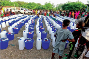 Distribution of WaSH supplies in the flood affected areas