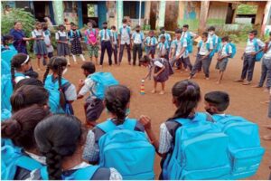 Education kits to school children in COVID and flood