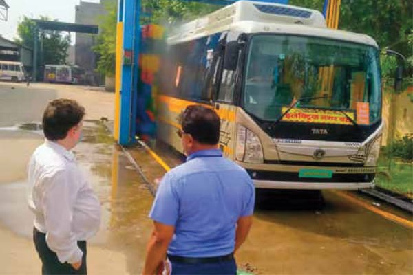 e-bus charging station in Lucknow