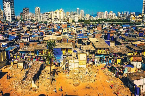 Slum in Mumbai, India