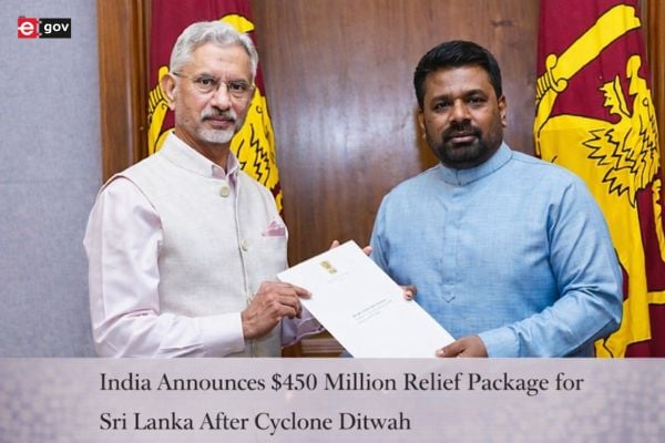 India Announces $450 Million Relief Package for Sri Lanka After Cyclone Ditwah