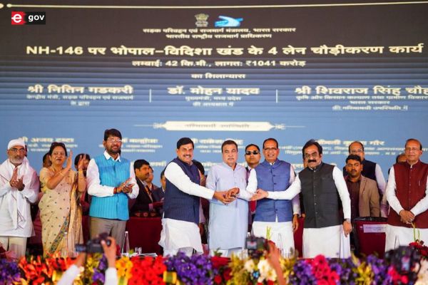 Gadkari Lays Foundation for ₹4,400 Crore Highway Projects in Madhya Pradesh, 181 km of New Roads to Boost Connectivity