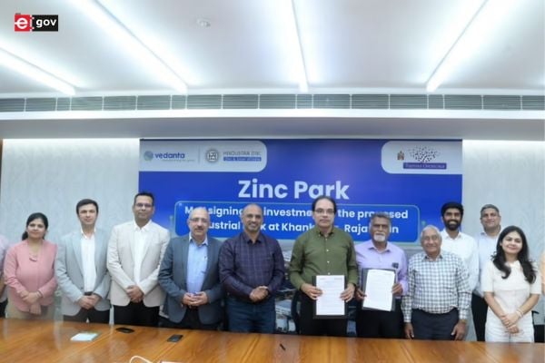 Hindustan Zinc Signs MoU with Tripura Group to Set Up Manufacturing Unit at India’s First Zinc Park in Rajasthan