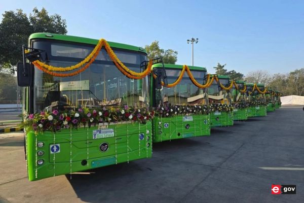 PM Modi Flags Off 50 Electric Buses in Bhavnagar Under PM e-Bus Sewa Scheme