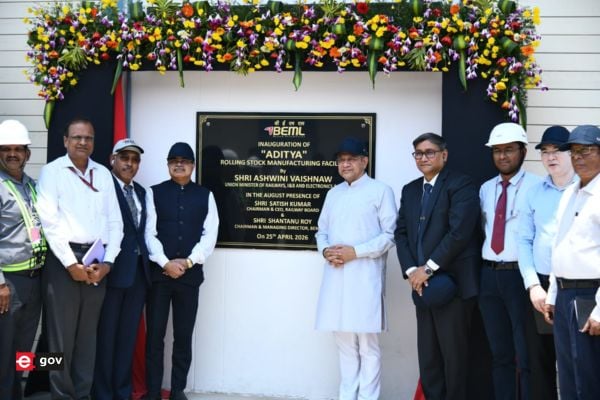 Ashwini Vaishnaw Inaugurates BEML’s Aditya High-Speed Rail Complex in Bengaluru