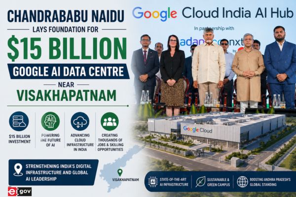 Chandrababu Naidu Lays Foundation for $15 Billion Google AI Data Centre Near Visakhapatnam