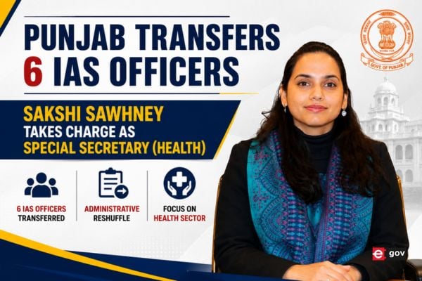 Punjab Transfers 6 IAS Officers; Sakshi Sawhney Takes Charge as Special Secretary (Health)