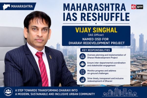 Maharashtra IAS Reshuffle: Vijay Singhal Named OSD for Dharavi Redevelopment Project